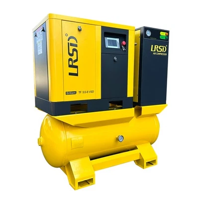 Compresor de aire de tornillo rotativo 230 V 3 fases 7,5 HP con tanque de 80 galones + secador de aire 29 cfm Foto 1 de 4