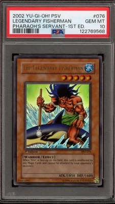 Yu-Gi-Oh! Legendary Fisherman Pharaoh's Servant 1st Edition PSV-076 PSA 10 - Image 1 of 2