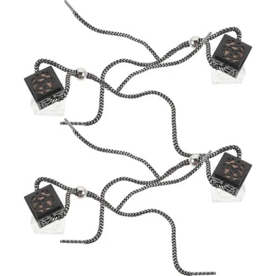 4 PCS Car Perfume Pendant Glass Perfume Bottle Hollowed Lid Perfume Bottle - Image 1 of 4