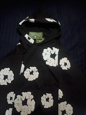 Moletom com capuz jeans Tears algodão preto tamanho M uso confortável novo estado - Imagem 1 de 3