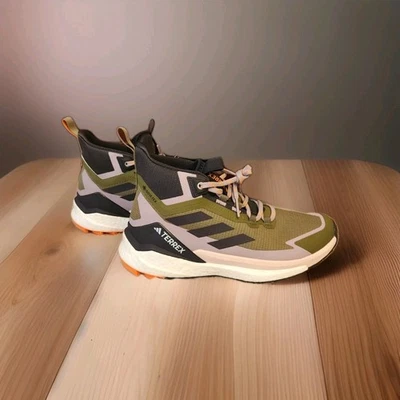 Size 8.5 - adidas Terrex Free Hiker 2.0 GORE-TEX Olive Strata Amber Tint W - Image 1 of 4