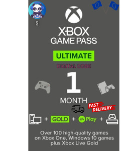 XBOX Game Pass Ultimate + XBOX LIVE GOLD – 1 miesiąc - Kod cyfrowy - UE/DE🎮