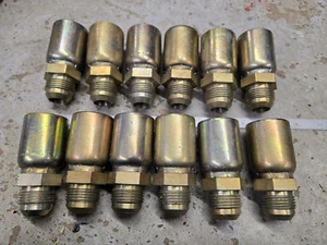 Lot of 12 Hydraulic Crimp Hose Fittings 12-12 MJ - Picture 1 of 6
