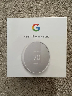 NEW Google Nest Thermostat, Snow - Model G4CVZ, Latest Model FACTORY SEALED - Image 1 of 4