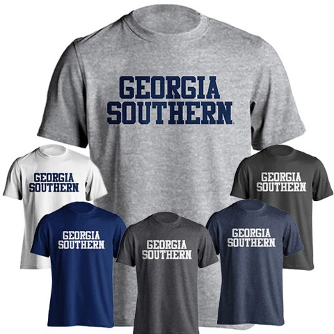 Georgia Southern Eagles GSU Classic Stacked Block Text Short Sleeve T-Shirt Cover