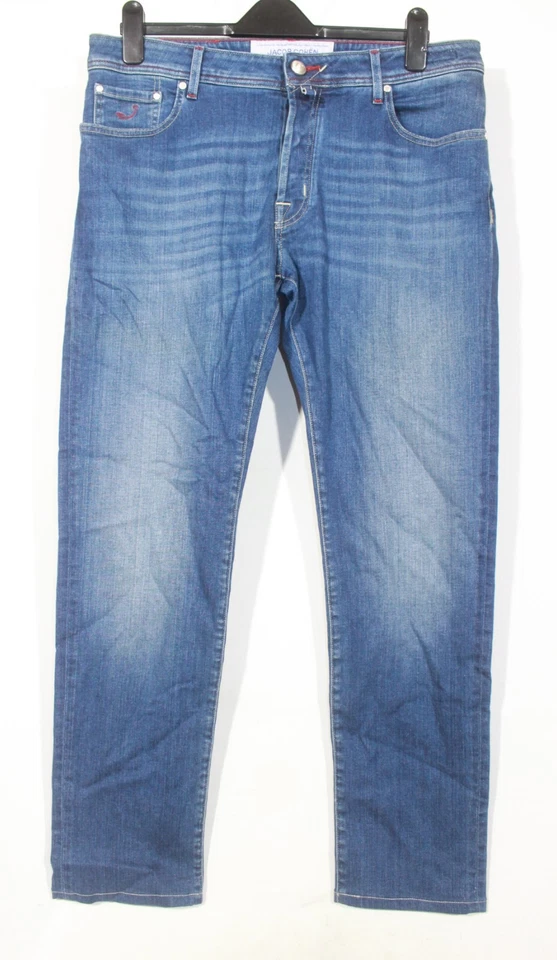 Jacob Cohen Mens Jeans W36" L32" Blue Designer J688 Comf Selvedge - Image 1 of 4