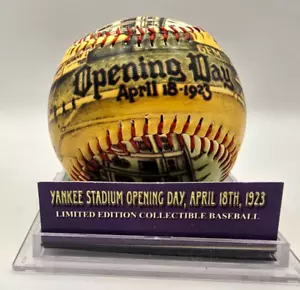 Yankee Stadium Opening Day April 18 1923 Collectible Baseball Limited Edition - Picture 1 of 7