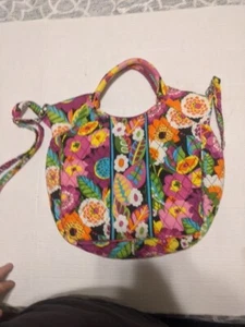 Vera Bradley Pink Floral Handbag Tote Detachable Shoulder Strap - Picture 1 of 5