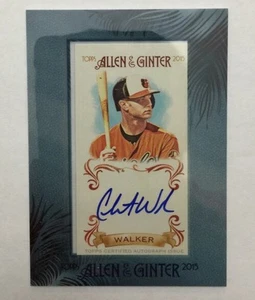 Christian Walker Framed Mini Auto 2015 Topps Allen & Ginter Autograph Orioles SP - Picture 1 of 1