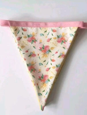 HECHO A MANO - Rosa - Rosa Temática - Banderas Triángulo Bunting (8)  Foto 1 de 4