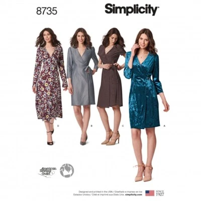 Simplicity Sewing Pattern 8735 Dresses U5 (16-18-20-22-24) - Image 1 of 3