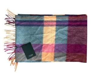 Kiltane Of Scotland Multicolor Plaid 100% Cashmere Scarf NEW - Picture 1 of 3