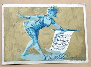 1880s Tabacco Trade Card Geo Helme Principe Alberto Sigarette Ferrovia Mulini Ballerina - Foto 1 di 7