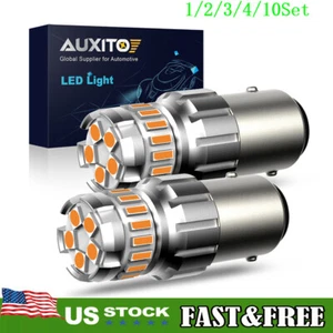 AUXITO 1156 7506 LED Turn Light Signal Amber Flash Canbus Error Free 2F 1~10Set - Picture 1 of 16