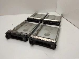 4x Dell PowerEdge 3.5 inch Black LFF SAS SATA HDD Hard Drive Caddy Tray G9146 - Afbeelding 1 van 4