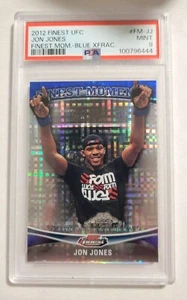 2012 Topps UFC Finest Moments Jon Jones Blue Xfractor /188 PSA 9 Youngest Champ - Picture 1 of 3