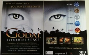 2001 GODAI Elemental Force 2-Page vintage Video Game PRINT AD out of print - Picture 1 of 1