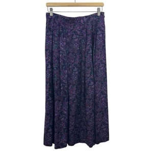 Pendleton Sophisticated Women’s Floral Purple Multicolor Pleated Skirt Size 10 - Picture 1 of 4