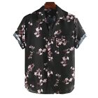 Bluse Button Nach Unten Urlaub Drucken Wei Hawaiisch Hemd Hemden Herren