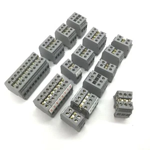 Lot of 55 Entrelec M6/8 5118 Screw Terminal Blocks, Rating: 600V 50A, Gray - Picture 1 of 3