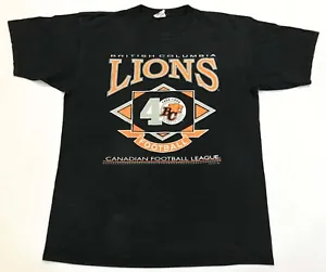 Vintage CGW 1994 CFL British Columbia Lions Football T-Shirt Black XL Tee Canada - Picture 1 of 6