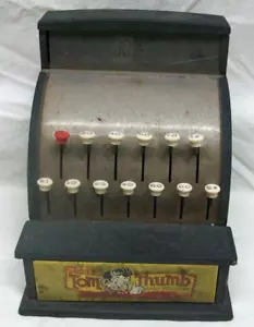 Vintage (1950's) Tom Thumb Toy Cash Register (Pressed Steel) Working Condition - Picture 1 of 6