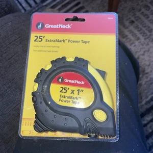 Great Neck ExtraMark Power Tape 1" x 25ft Steel Yellow/Black 95005 - Picture 1 of 2