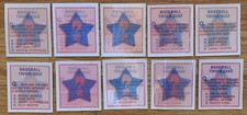 (10) Magic Motion SPORTFLICS BASEBALL Trivia Quiz Trading Cards 1986. Lot Set.