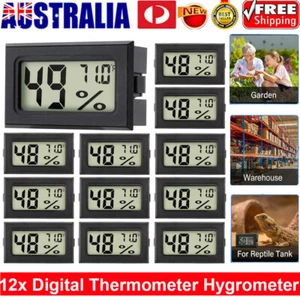 12pcs LCD Mini Digital Thermometer Hygrometer Temperature Humidity Meter Gauge - Picture 1 of 8