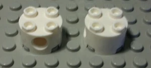 Lego Technic Round Brick 2x2 White 2 Pieces - Picture 1 of 1