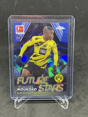 2020 Topps Chrome Bundesliga Sapphire #FS-YM YOUSSOUFA MOUKOKO Future Stars RC - Image 1 of 2