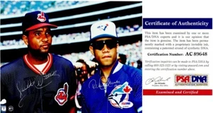 Sandy Alomar + Roberto Alomar Signed Indians - Blue Jays 8x10 Photo HOF PSA/DNA - Picture 1 of 1