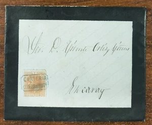 Carta circulada con sellos de 15 cts y Carteria Cerezo del Rio TN en color azul - Imagen 1 de 2