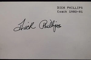 Dick Phillips Padres Coach 1980-81 (d.98) Autographed 3x5 Index Card JSA 17D - Picture 1 of 4