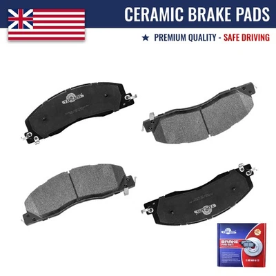 Pastillas de freno delanteras de cerámica para Dodge Ram 2500 3500 Ram 2500 3500 1500 8 orejetas Foto 1 de 4