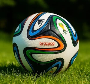 Brazuca Football World Cup 2014 Brazil Official Match Soccer Ball Size 5 - Picture 1 of 4