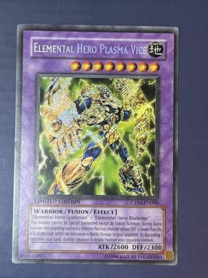 Yugioh Elemental Hero Plasma Vice CT04-EN006 Secret Rare Limited NM Holo Bleed - Image 1 of 4