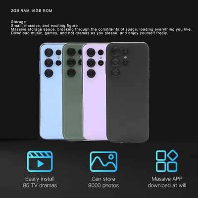 S24 Pro Small 3G Smartphone 4in LCD 2GB RAM 16GB ROM 3MP 10MP Camera Dual Car CT - Image 1 of 4