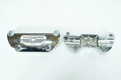 2007 Harley Dyna Super Glide Custom OEM Guidão Frontal Riser Braçadeira Superior Cromada - Imagem 1 de 4