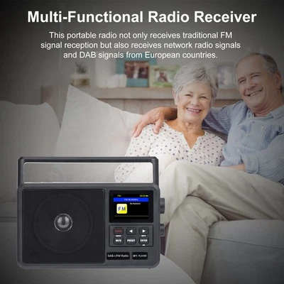 HanRongDa CS-806 Portable FM Radio DAB+ Receiver WiFi Internet Radio UBBU - Image 1 of 4