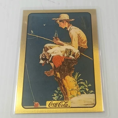 Norman Rockwell 1g .9999 Fine Gold Card-  Coca-Cola Collect-a-Card 1994.  - Image 1 of 4