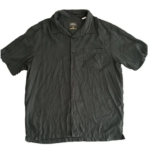 Camisa Colección Quicksilver Waterman Para Hombre XL Gris Oscuro Hawaiano Campamento Aloha Usada en Excelente Condición - Imagen 1 de 10