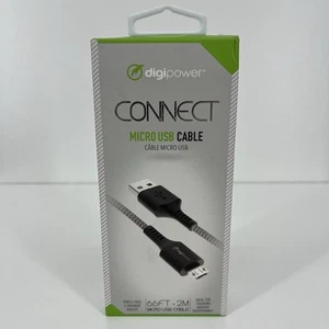 Digipower 6ft Micro USB Charge & Sync Cable Tangle Free Braided Cable SP-DCF6 - Picture 1 of 4