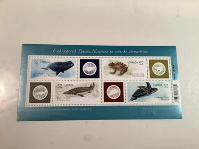 CANADA 2007, SEA LIFE, ENDANGERED SPECIES Sc 2229 S/S CONTAINING 4 STAMPS, MNH - Image 1 of 2