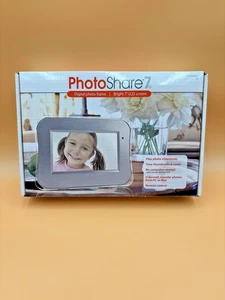 PhotoShare 7 Digital Photo Frame 7" LCD Screen Remote Control In Box Never Used - Picture 1 of 4