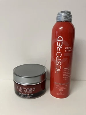 California Tan Restored Prep Spray 6 oz SEALED & Post Cream 4 oz *read - Image 1 of 4