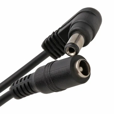 5.5 x 2.1mm Right Angled DC Power Male Plug Female Socket CCTV Extension Cable - Image 1 of 4