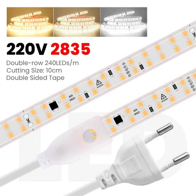 COB LED Stripe Streifen 220V 230V Lichtband Leisteband Lichtschlauch Wasserdicht - Bild 1 von 4