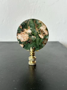 Green Marbeled Stone Finial 3-1/8” Tall - Picture 1 of 3