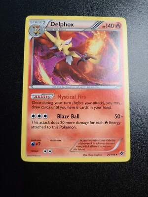 Pokemon Delphox 26/146 Xy base set NON-HOLO exclusive - Image 1 of 2